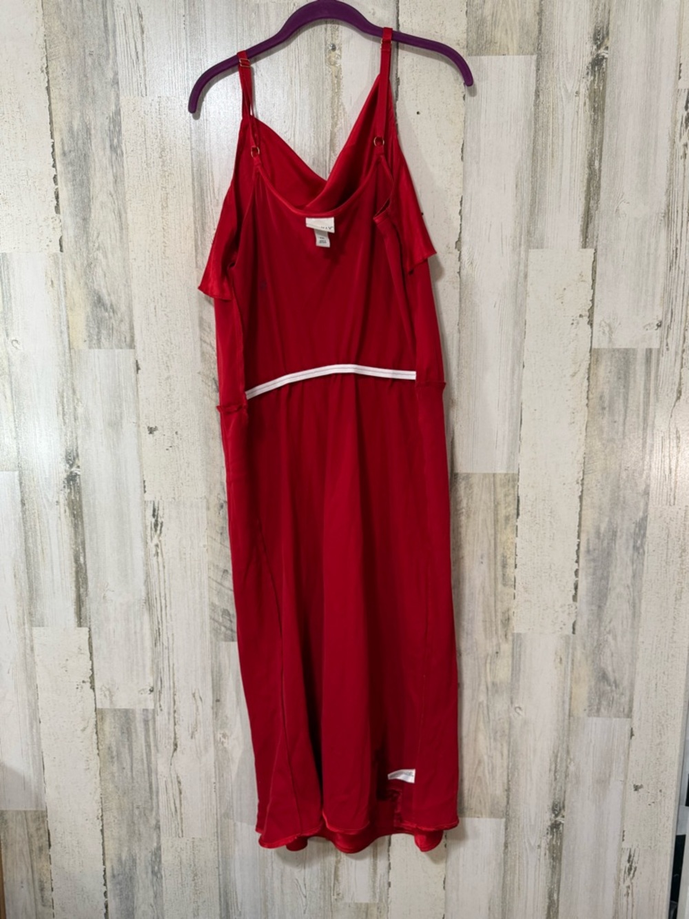 Ava & Viv Red Satin Maxi Slip Dress - Picture 8 of 12